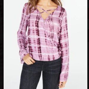 Freshman Surplice Neck Blouse Lavender Mist XS